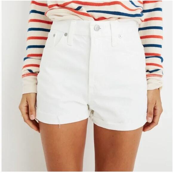 Madewell The Perfect Jean Short in Tile White High Rise Western Size 25 | 2 - Picture 10 of 10